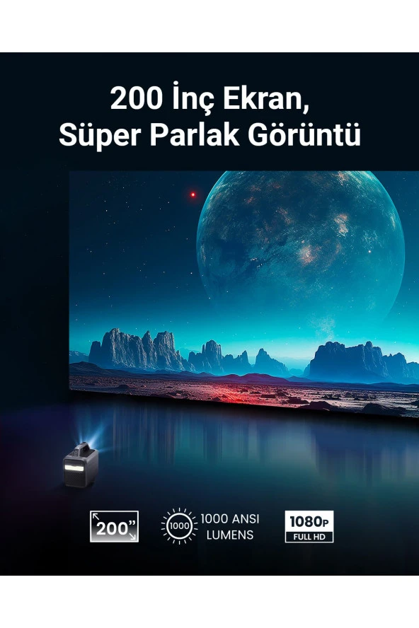 Nebula Mars Iıı Akıllı Taşınabilir Wifi Kablosuz Projeksiyon Cihazı Tv Box Hoparlör