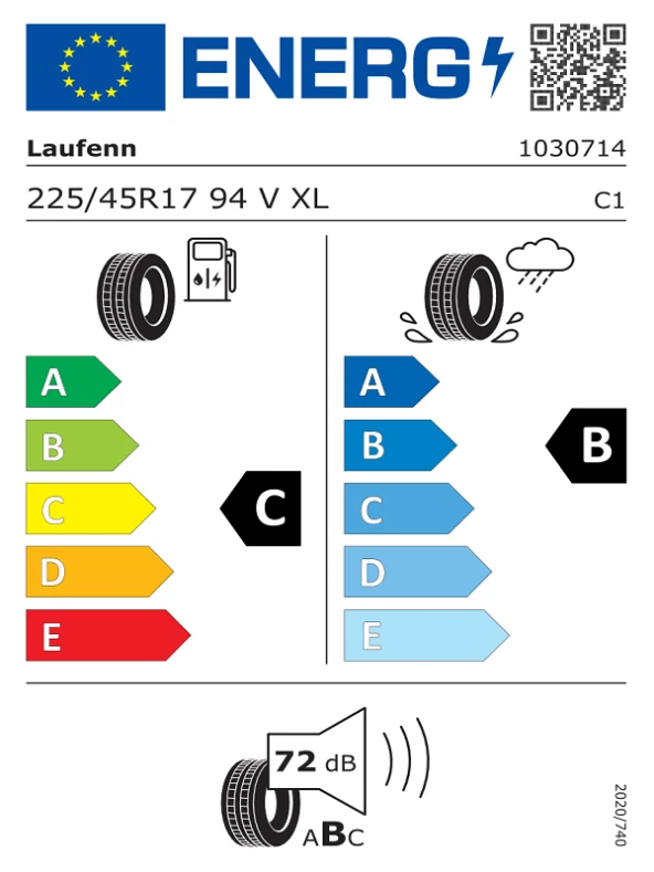 Laufenn 225/45R17 94V XL S Fit EQ+ LK01 Oto Yaz Lastiği (Üretim Yılı:2024)