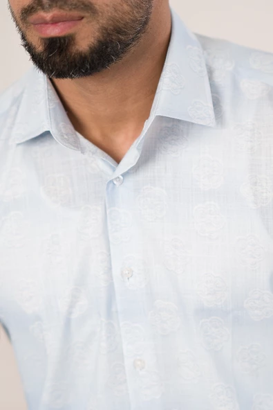 Paul Martin Pamuklu Regular Fit Çiçek Desenli Yazlık Gömlek - Resim 11