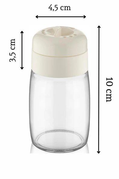 Mithra Life 2 Adet 100 ML Döner Kapaklı Cam Baharatlık Takımı MIT1090 - 2