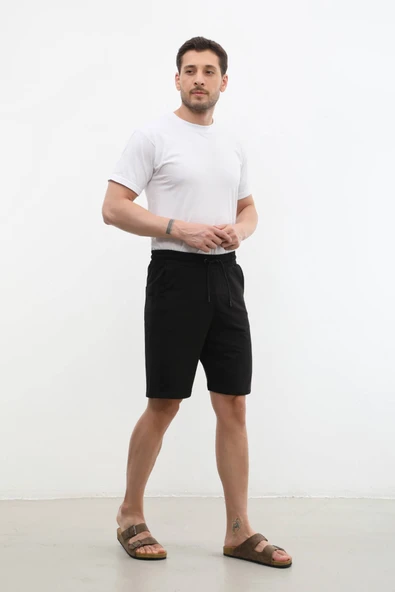 Erkek Düz Penye Şort - 8