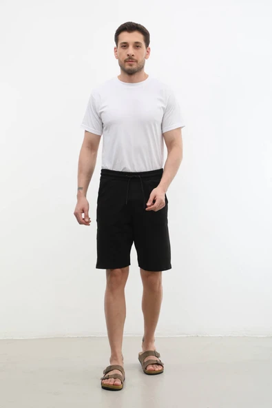 Erkek Düz Penye Şort - 7