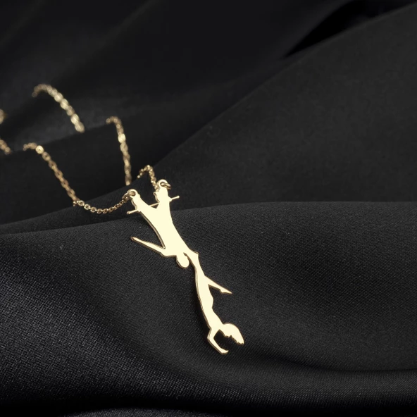 925 Ayar Gümüş Sporcu Akrobat Kolye Özel Tasarım ürün görseli 1