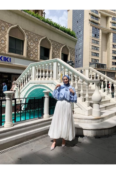 ETKB002 Arkadan Fermuarlı Balon Etek - 4