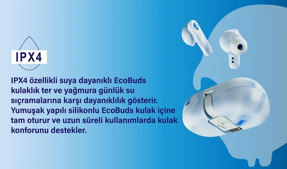 Skullcandy Ecobuds Tws Kablosuz Kulak İçi Kulaklık Glacier Mavi S2EOW-Q764 - 7