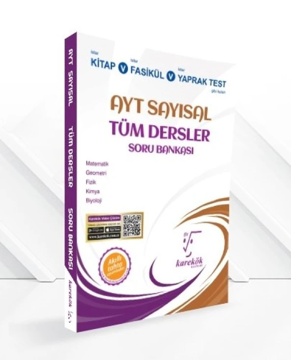 AYT Sayısal Tüm Dersler Soru Bankası Karekök Yayınları