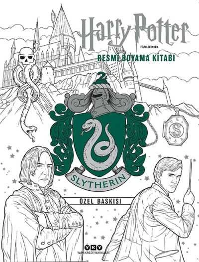 Harry Potter Filmlerinden Resmi Boyama Kitabı Slytherin Özel Baskısı Yapı Kredi Yayınları