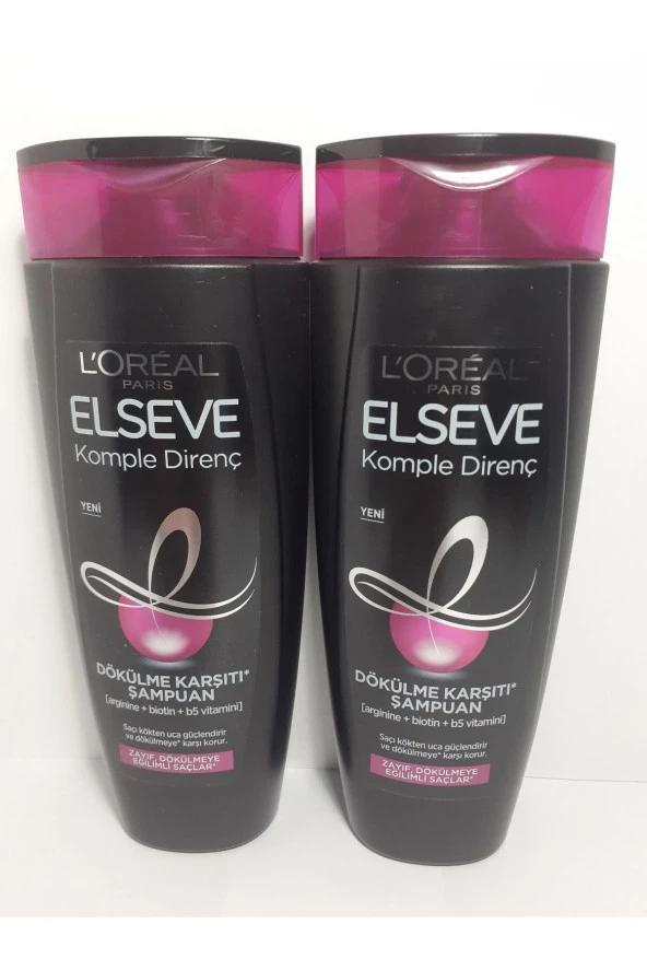 ELSEVE,L'oréal Paris Komple Direnç Dökülme Karşıtı Şampuan 450 ml X 2 Adet