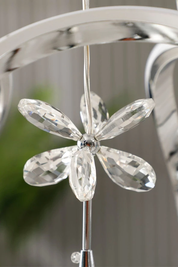 Limni Home Kristal Taçlı Led Avize - 2