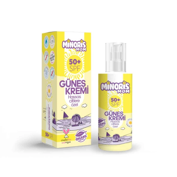 Minoris Mom Organik Hassas Ciltler İçin Güneş Kremi 50SPF 150ml