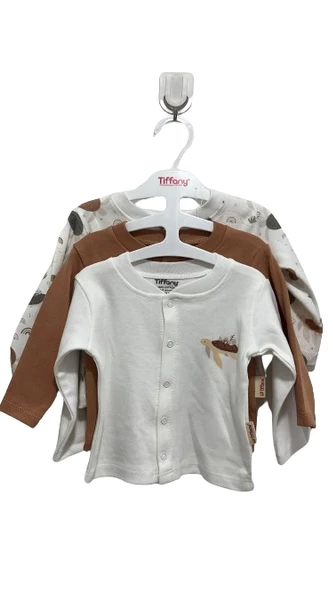 uğurböceğiçocuk Tiffany Turtles Kaplumbağa Baskılı 3'lü Hırka 19027 - 3