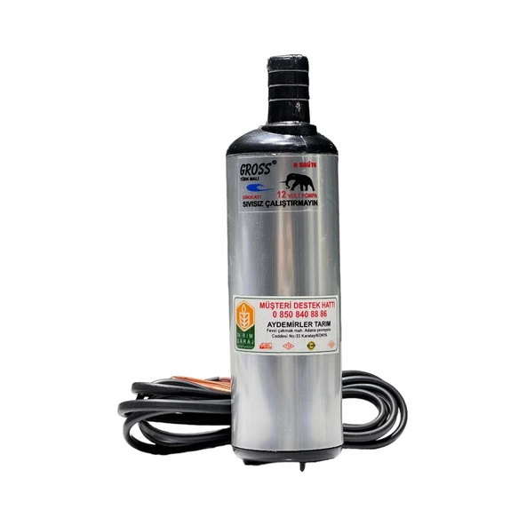 Gross Alüminyum Gövde Büyük Dalgıç Sıvı Transfer Pompası 12 Volt - 1