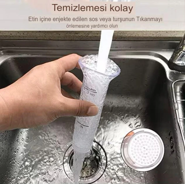 Et Yumuşatıcı Delici İğne, Sos Şırıngası Pres Tipi Marine Lezzeti - 4