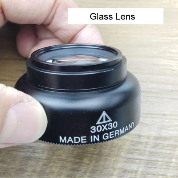 20X SYH Büyüteç 30x30 Optik Cam Lens Alüminyum Kasa Alman Teknolojisi - 2