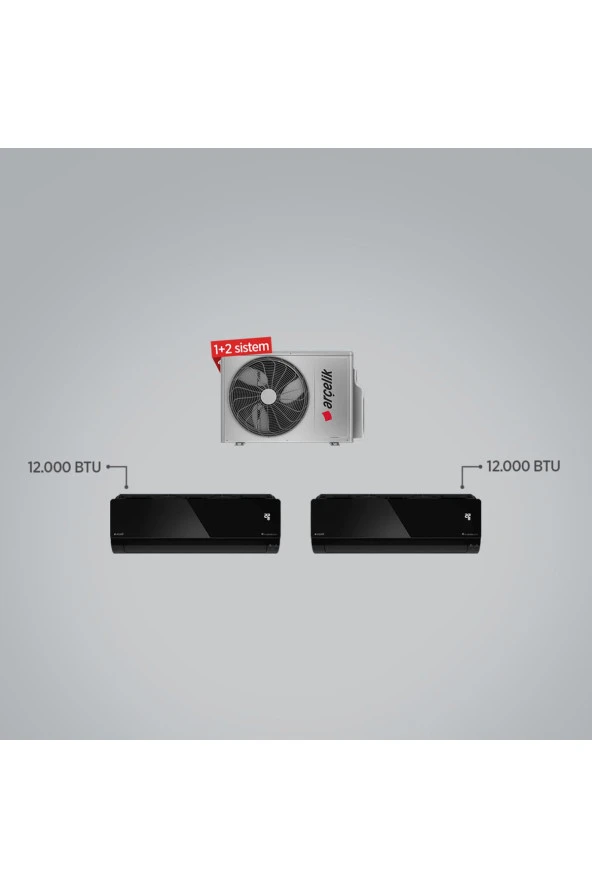 ZM16102 Md 1+2 Multi Inverter Sistem 12+12 Btu Iç - 16000 Btu Duvar Tipi A++