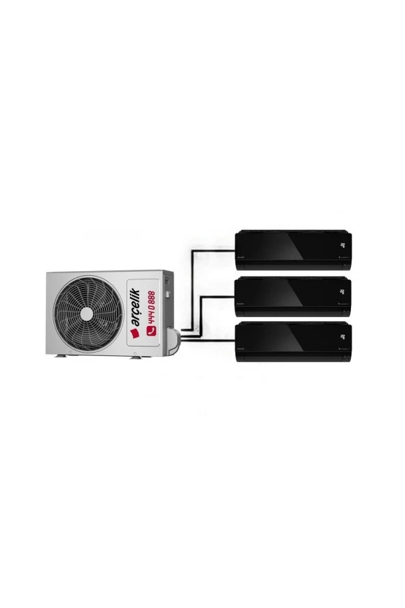Mirror Multi Duvar Tipi 3+1 Inverter 9+9+9 18000btu Klima