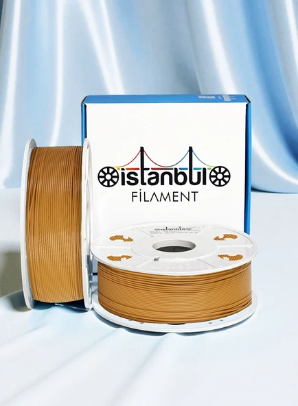 İstanbul Filament 3D Baskı Pla+ Filament Sütlü Kahve 1 kg 1,75MM  0,05 mm Bambu Lab Uyumlu - Resim 1