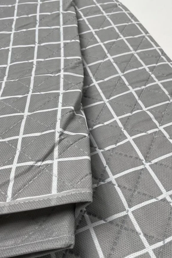 Kendinden Çantalı Kapitone Piknik Örtüsü 150X150 cm Su Geçirmez Oduncu Desen - 3