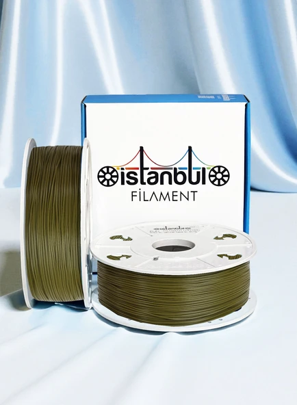 İstanbul Filament 3D Baskı Pla+ Filament Asker Yeşili Haki 1 kg 1,75MM 0,05 mm Bambu Lab Uyumlu ürün görseli 1