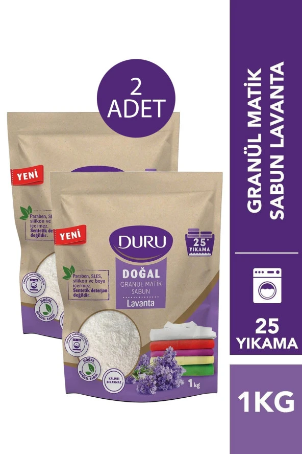 Duru Granül Sabun Lavanta 1000 gr 2 Adet