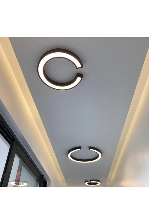 Voxlamp lighting solutions Kesik Çember Tavan Tipi Led Avize 40 cm Vxl31033