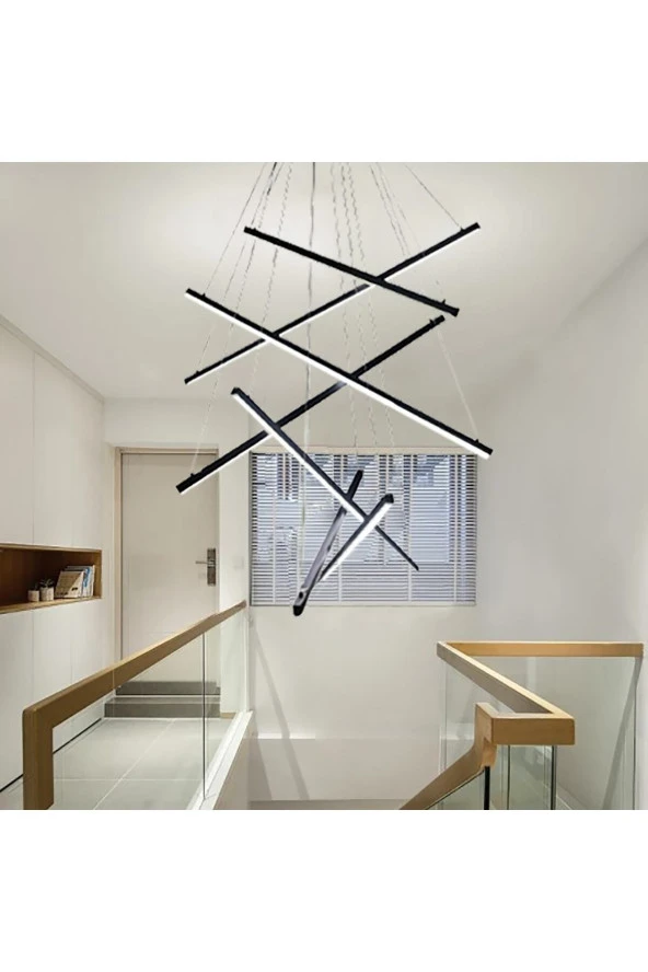 Voxlamp lighting solutions Samsung Ledli Loft Yüksek Tavan Sarkıt Led Avize 100cm X7 Adet