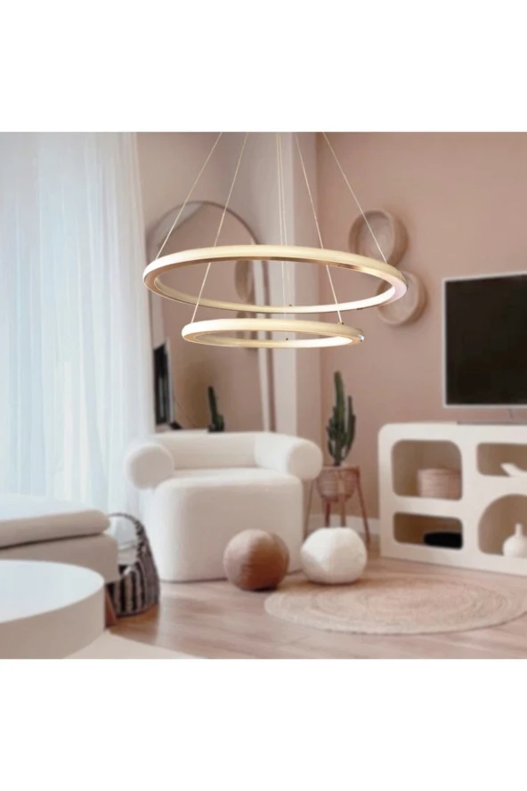 Voxlamp lighting solutions Sarkıt Led Avize Skygarden 60-40cm Ikili Iç Dış Işık