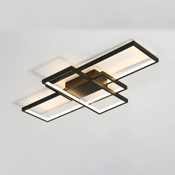 Oblong Keskin Köşe Plafonyer Led Avize 110 x 80 Cm - Resim 4