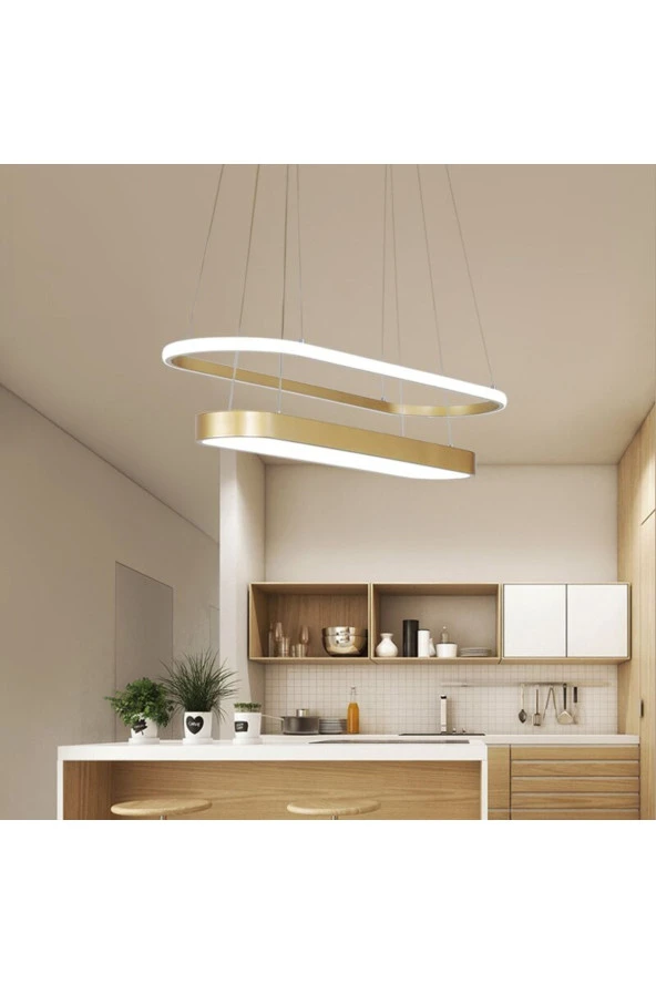 Voxlamp lighting solutions Sarkıt Led Avize Solid 120x18 90x10cm