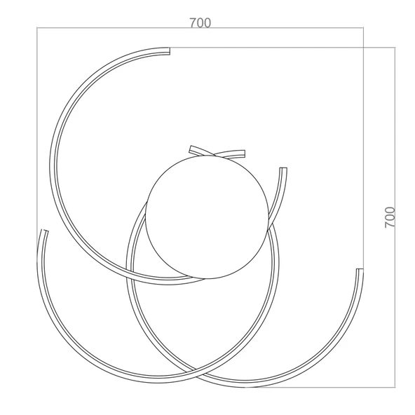 Vote Plafonyer Led Avize 70 Cm - 6
