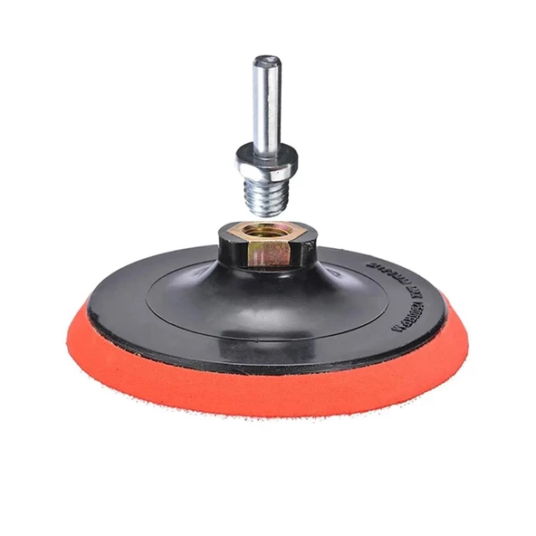 Cırt Zımpara Tabanı 180 mm Zımparalama Taşlama Sökülebilir M14 Cıvata Matkap Uyumlu - 4