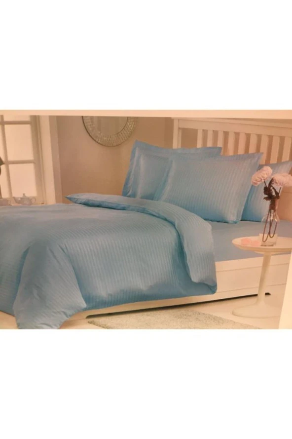 Özdilek Çift Kişilik Ranforce Saten Nevresim Takımı Line Petrol