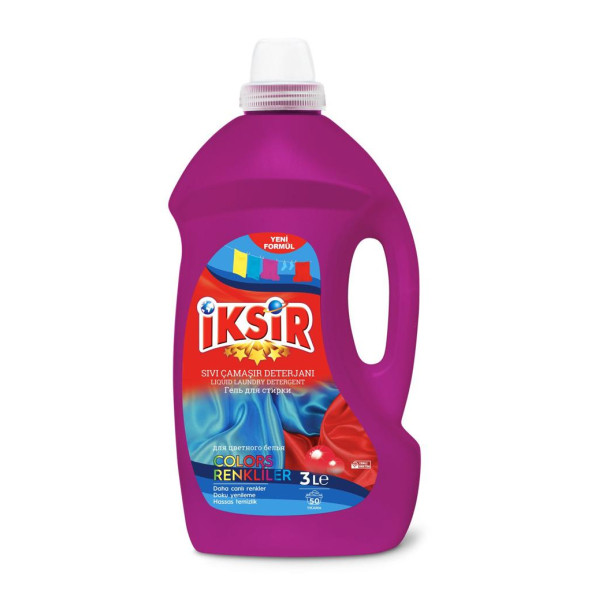 İKSİR RENKLİLER İÇİN SIVI ÇAMAŞIR DETERJANI 3LT