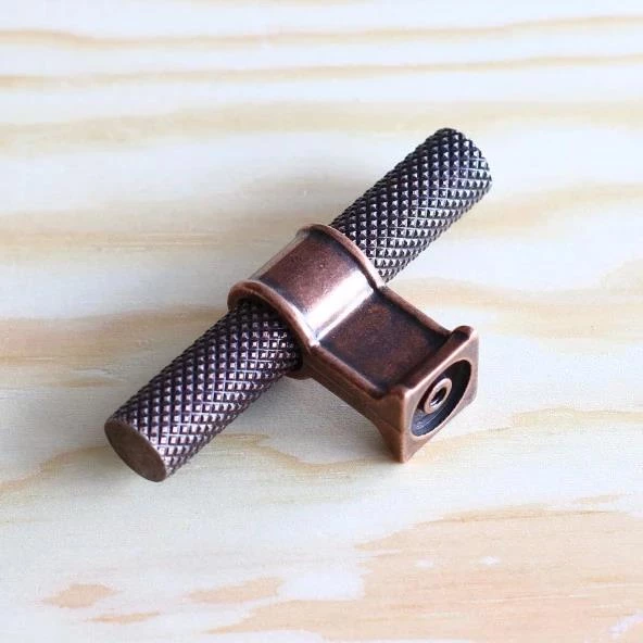 Hisar Eskitme Antik Bakır Metal Düğme Tek Vidalı Mobilya Mutfak Çekmece Dolap Kulpu Kulbu Kulpları - Resim 4