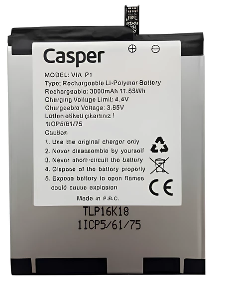 Casper Via P1 Batarya Pil Sıfır Orijinal ürün görseli 1