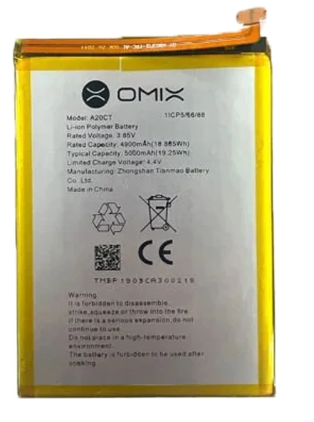 Omix 300 Batarya Pil Sıfır Orijinal