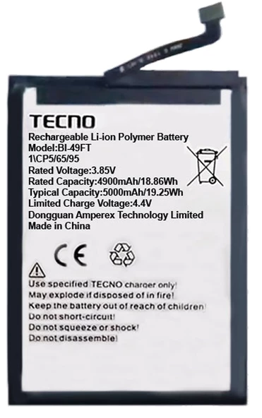 Tecno Spark 7 PRO Batarya Pil Sıfır Orijinal - 1