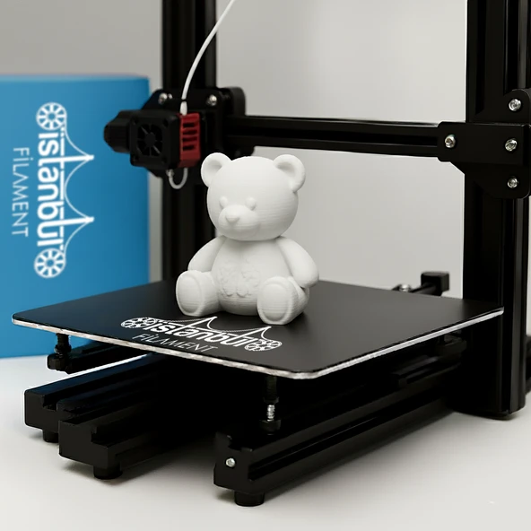 İstanbul Filament 3D Baskı Pla+ Filament Beyaz 1 kg 1,75MM 0,05 mm Bambu Lab Uyumlu - Resim 4
