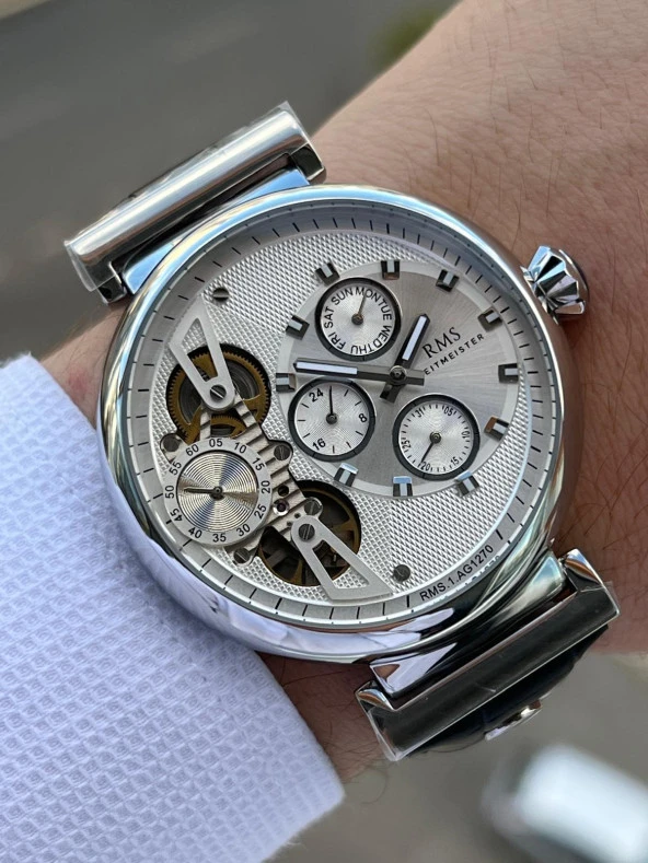 Romanson Deri Kordon İç Fonksiyonları Aktif Özel Seri 5 Atm Suya Dayanıklı Erkek Kol Saati AG1270.02 ürün görseli 1