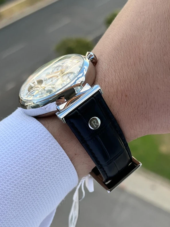 Romanson Deri Kordon İç Fonksiyonları Aktif Özel Seri 5 Atm Suya Dayanıklı Erkek Kol Saati AG1270.02 - Resim 4