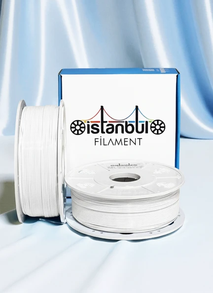 İstanbul Filament 3D Baskı Pla+ Filament Beyaz 1 kg 1,75MM 0,05 mm Bambu Lab Uyumlu - Resim 1