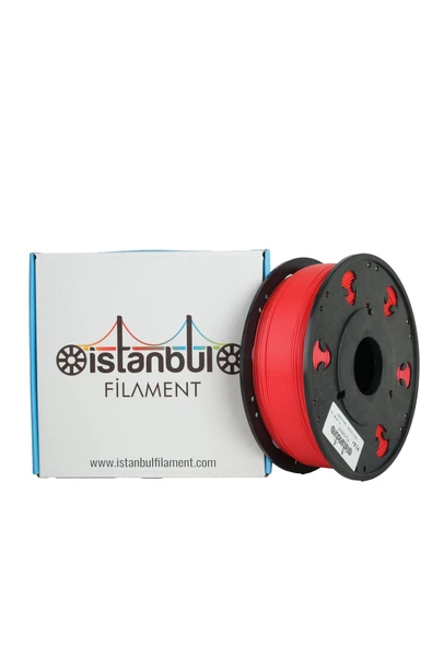 M04 PLA PLUS KIRMIZI-RED İSTANBUL FİLAMENT 1 KG ÇAP 1,75mm ± 0,05 MM (3D YAZICI KARTUŞU) BAMBU LAB UYUMLU