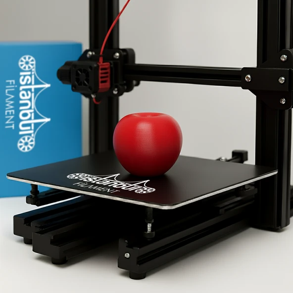 İstanbul Filament 3D Baskı Pla+ Filament Kırmızı 1 kg 1,75MM 0,05 mm Bambu Lab Uyumlu - Resim 2