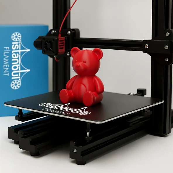 İstanbul Filament 3D Baskı Pla+ Filament Kırmızı 1 kg 1,75MM 0,05 mm Bambu Lab Uyumlu - Resim 3