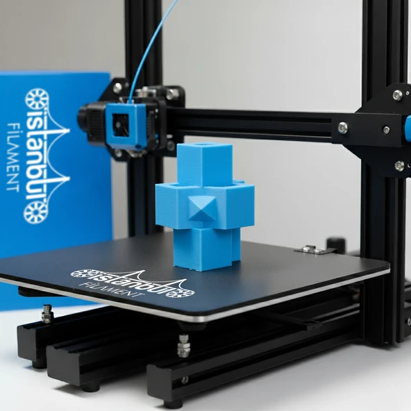 İstanbul Filament 3D Baskı Pla+ Filament Mavi 1 kg 1,75MM 0,05 mm Bambu Lab Uyumlu - Resim 5