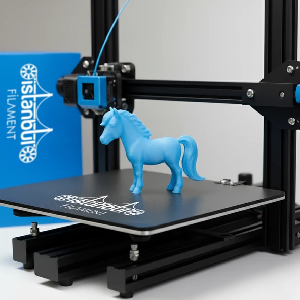 İstanbul Filament 3D Baskı Pla+ Filament Mavi 1 kg 1,75MM 0,05 mm Bambu Lab Uyumlu - Resim 3