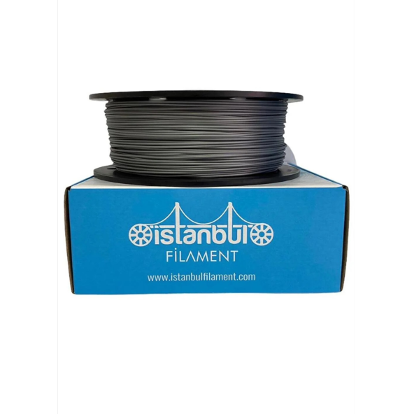 PLA+ METALİK GRİ  İSTANBUL FİLAMENT 1 KG ÇAP 1,75mm ± 0,05 MM (3D YAZICI KARTUŞU) BAMBU LAB UYUMLU