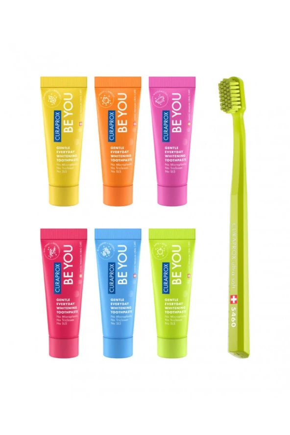 CURAPROX,Be You Whitening 6'lı Karma Set ( 10ml ) + 5460 Fırça - 3