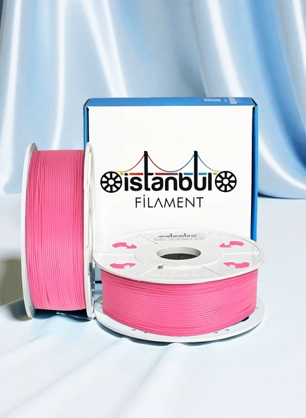 İstanbul Filament 3D Baskı Pla+ Filament Pembe 1 kg 1,75MM 0,05 mm Bambu Lab Uyumlu ürün görseli 1
