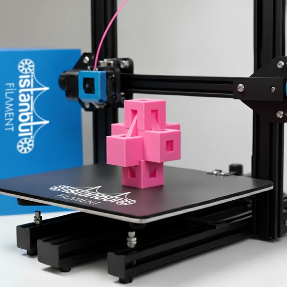 İstanbul Filament 3D Baskı Pla+ Filament Pembe 1 kg 1,75MM 0,05 mm Bambu Lab Uyumlu - Resim 4